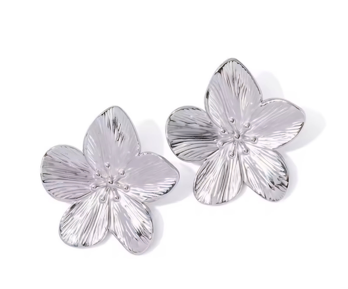 Silver Floral Essence Earrings