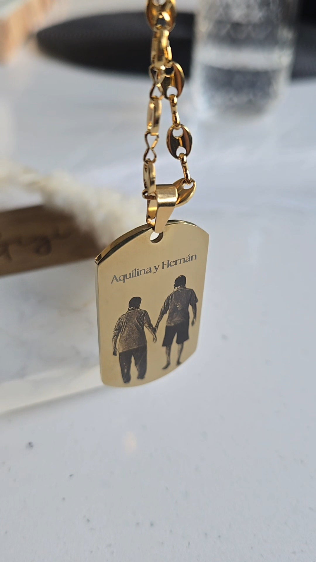 Military Tag Pendant Necklace