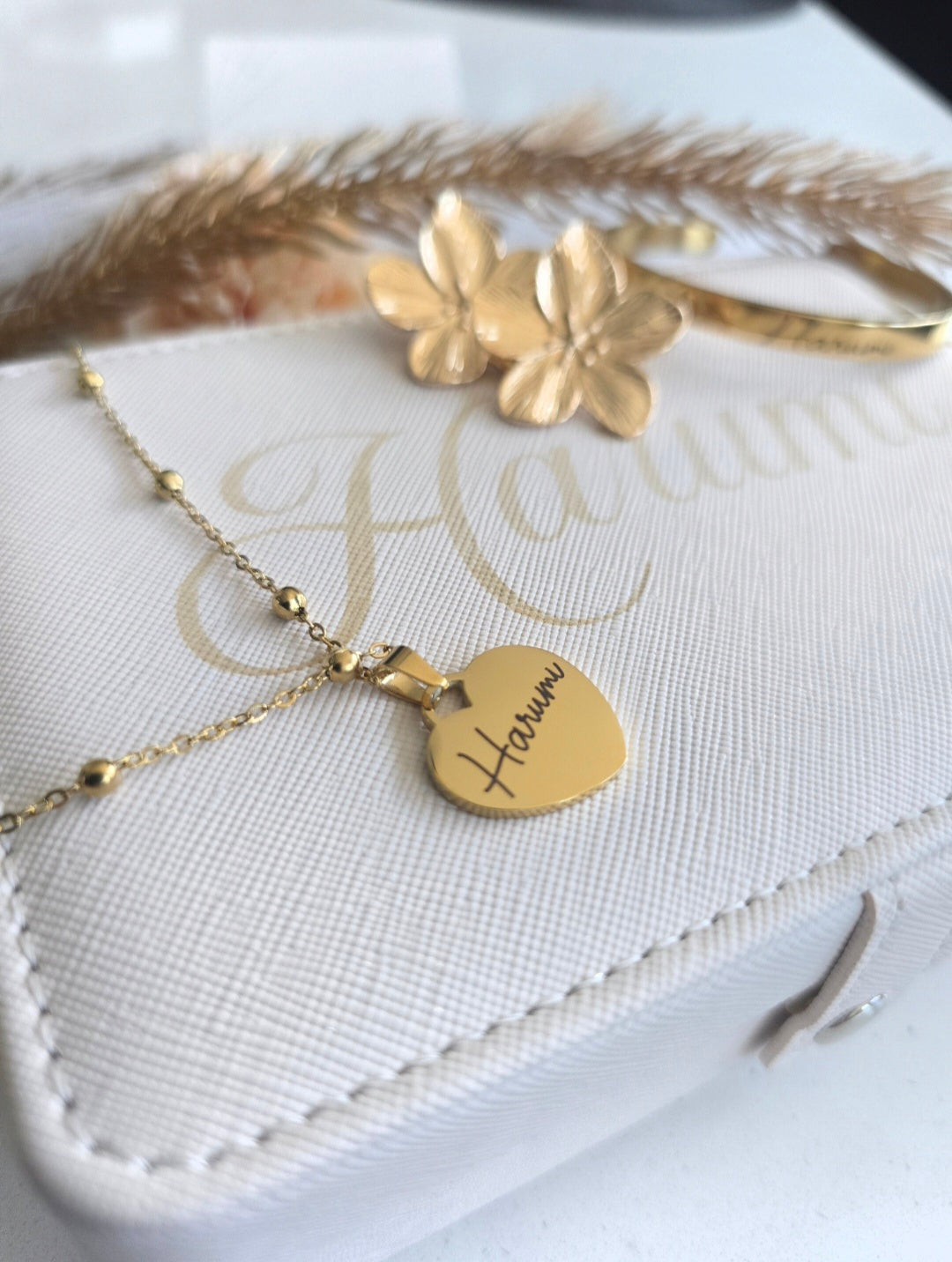 Engraved Heart Pendant Necklace