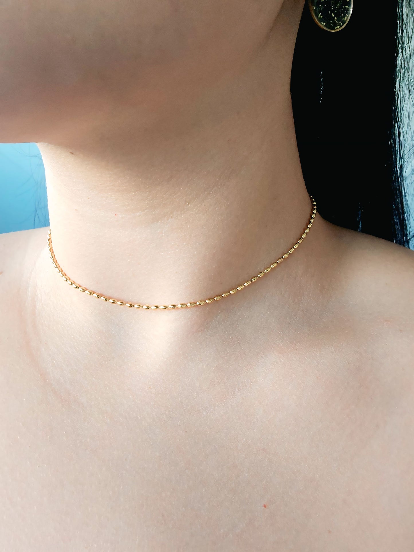 Gold Beaded Choker