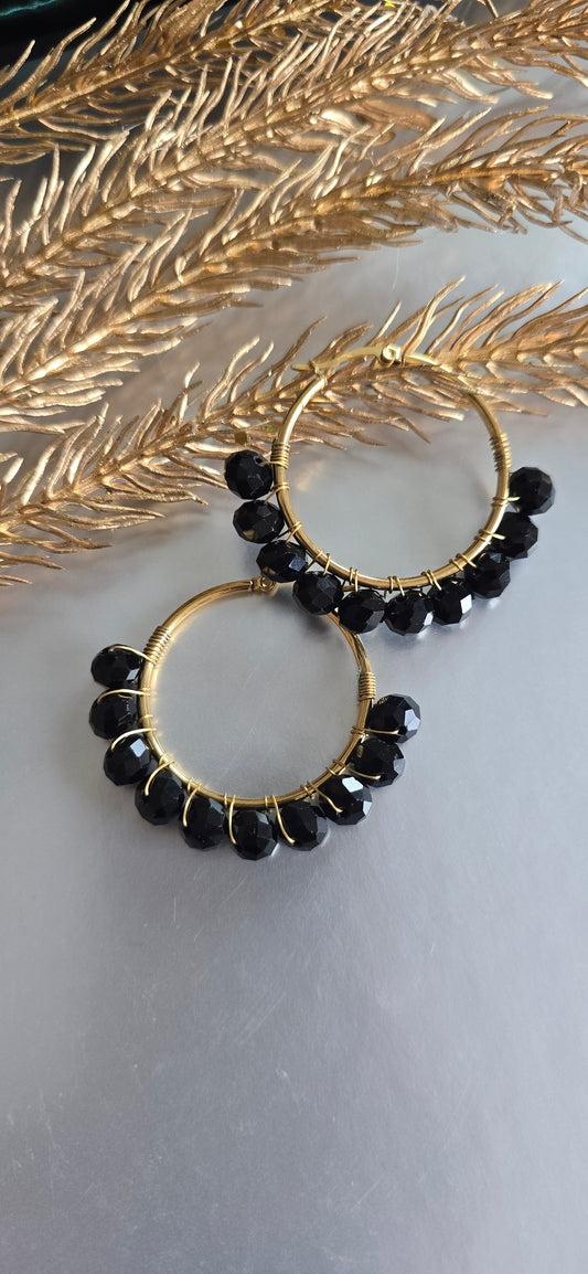 Noir Hoops