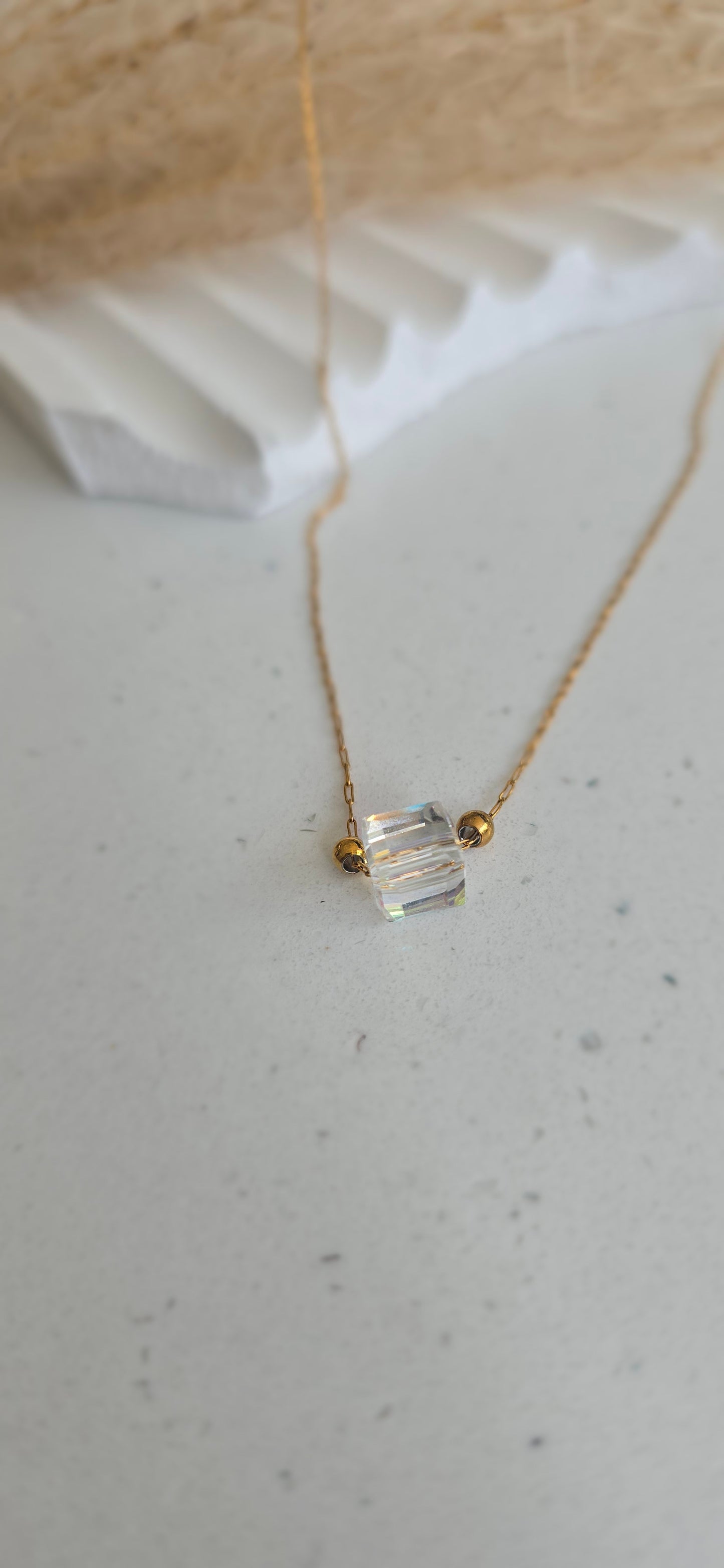 Crystal Cube Necklace