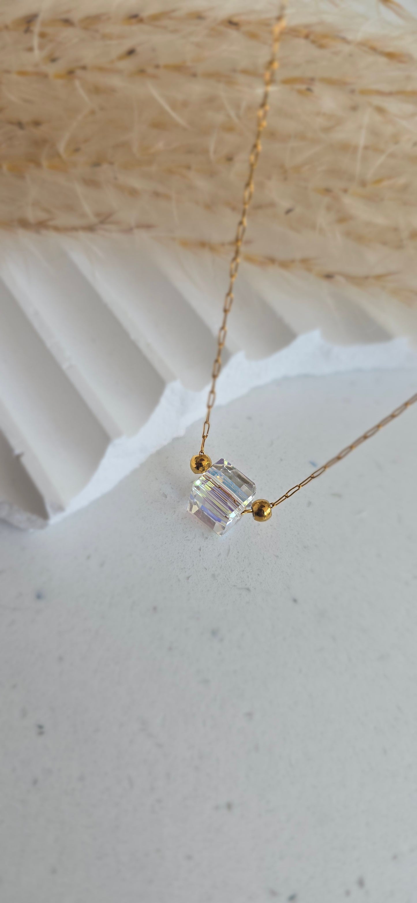 Crystal Cube Necklace