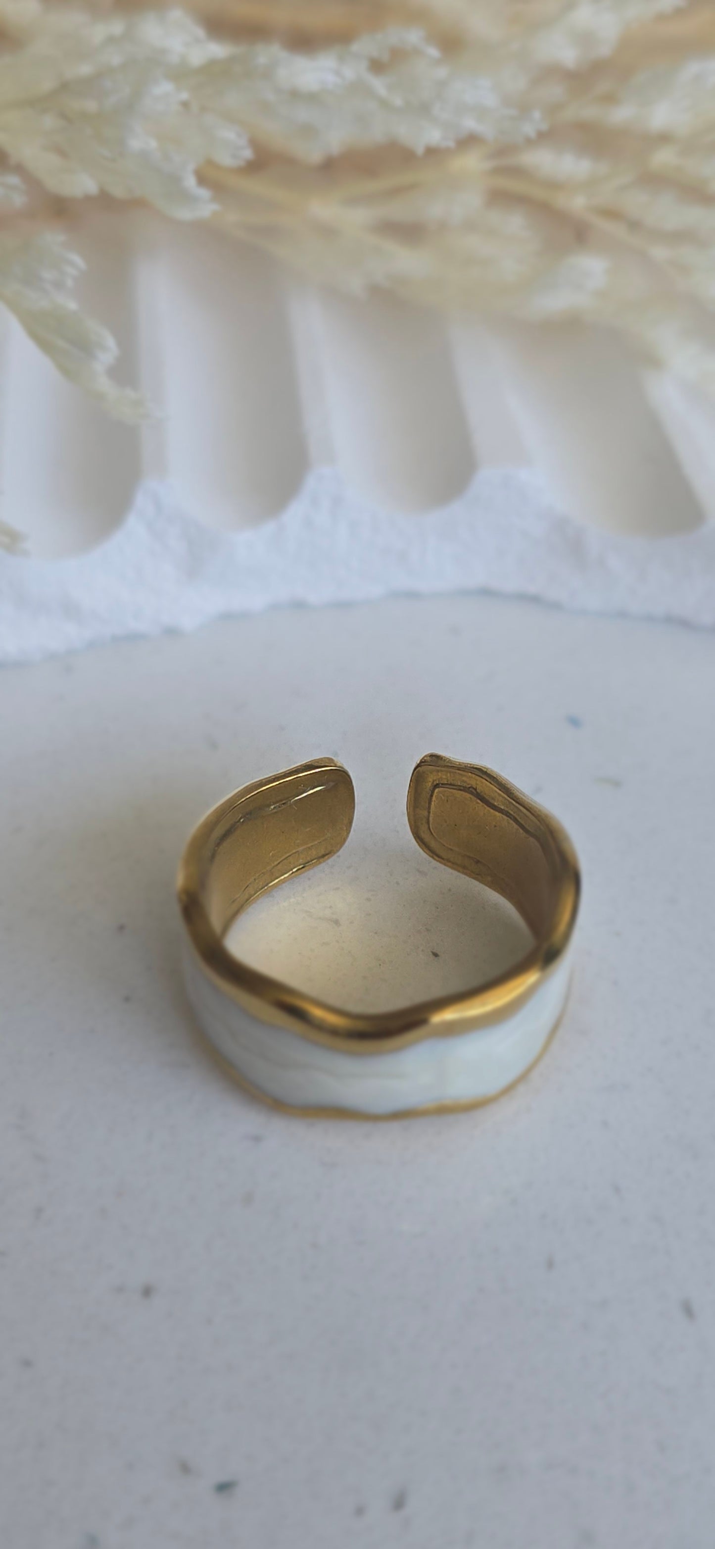 White Wave Ring