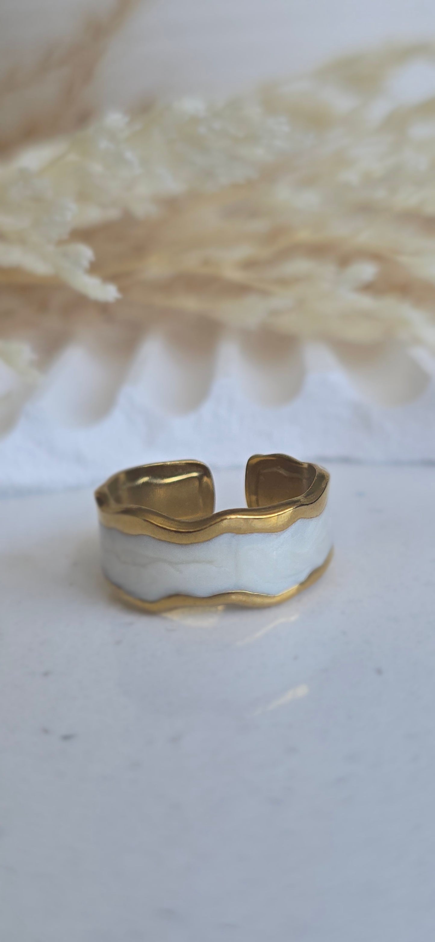 White Wave Ring