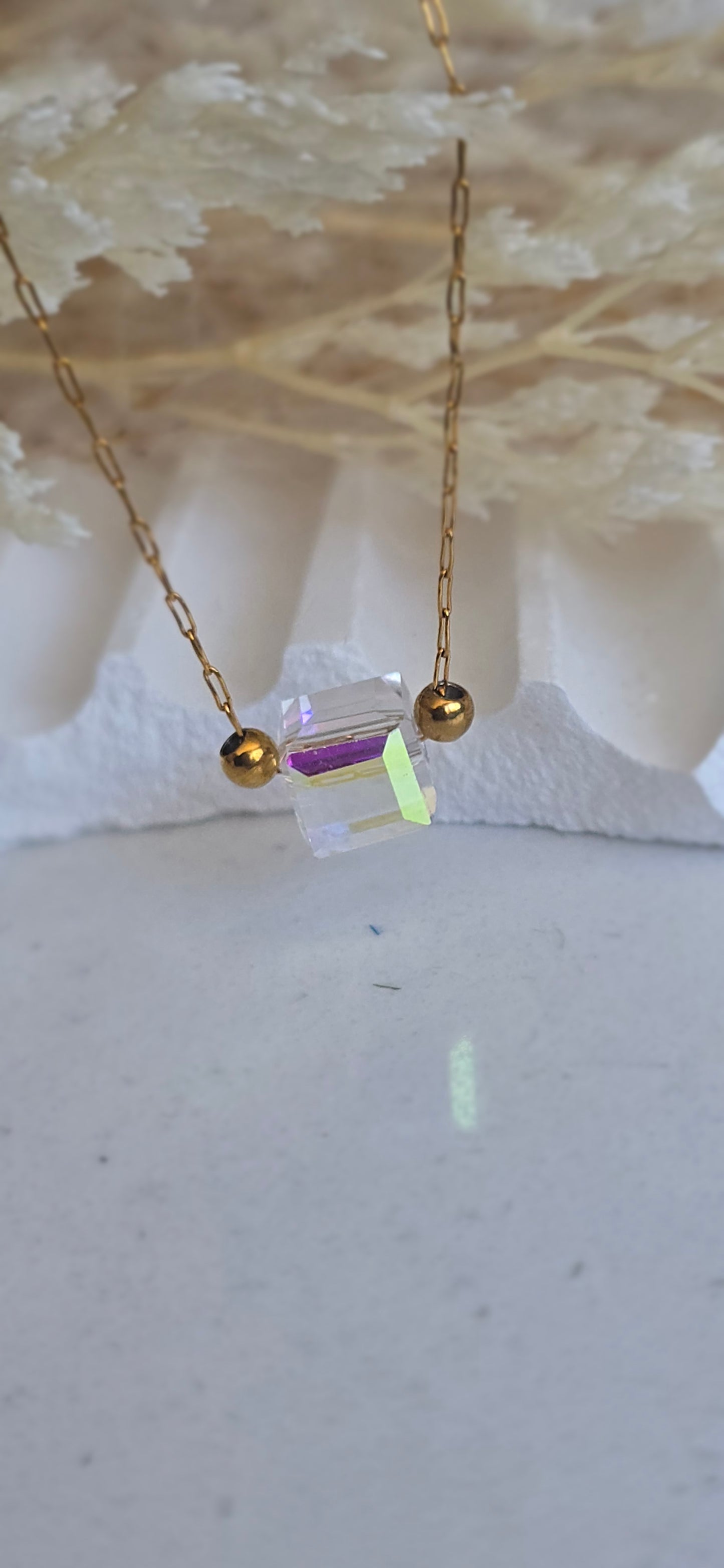 Crystal Cube Necklace