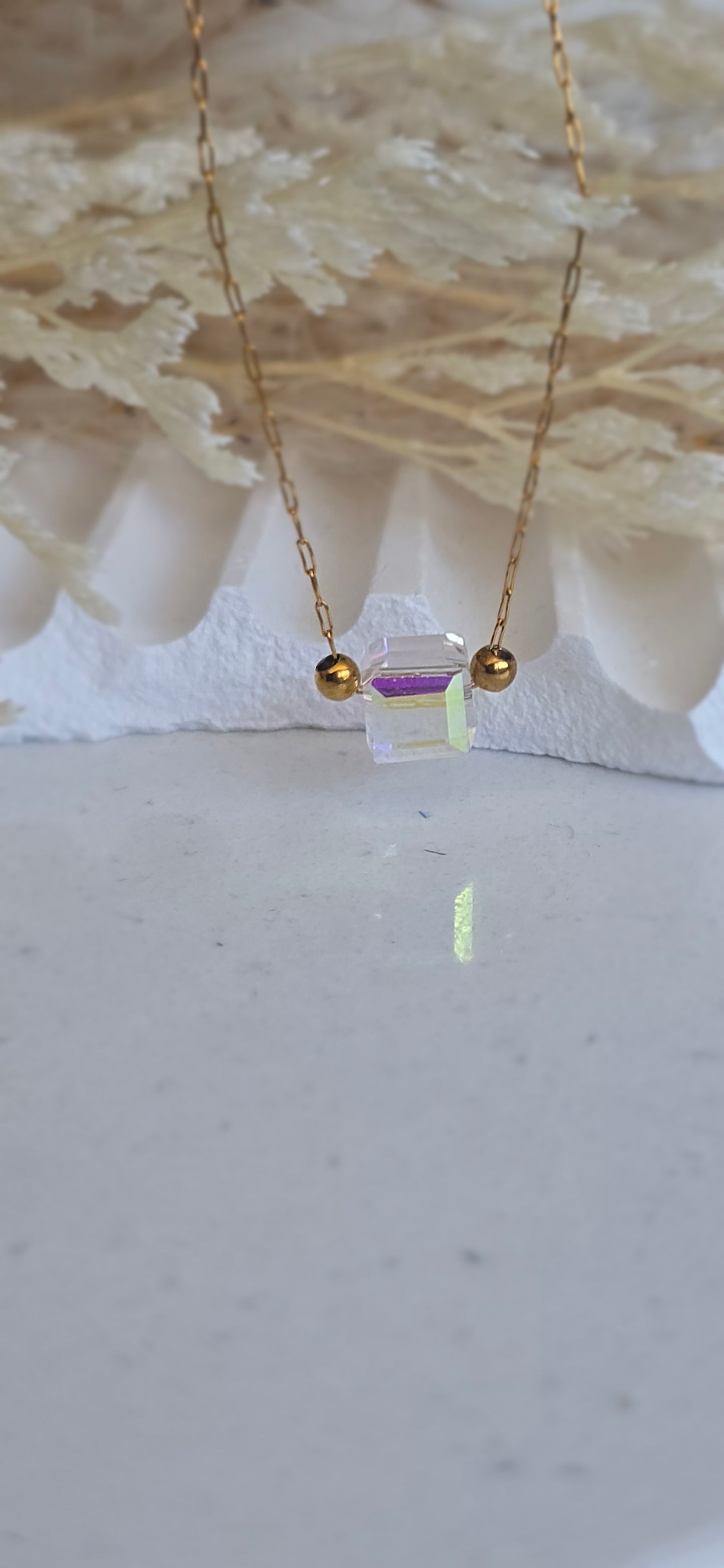 Crystal Cube Necklace