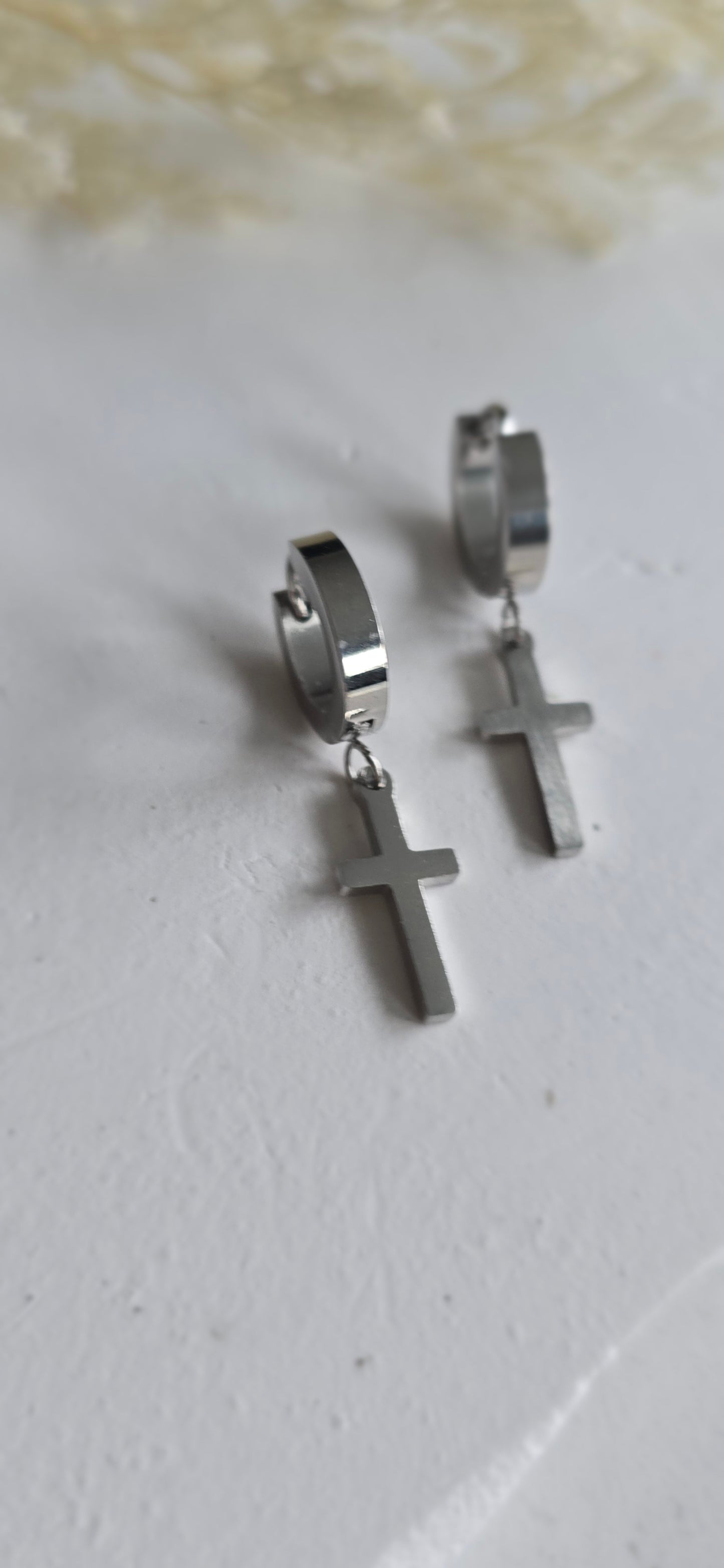Silver Cross Earrings