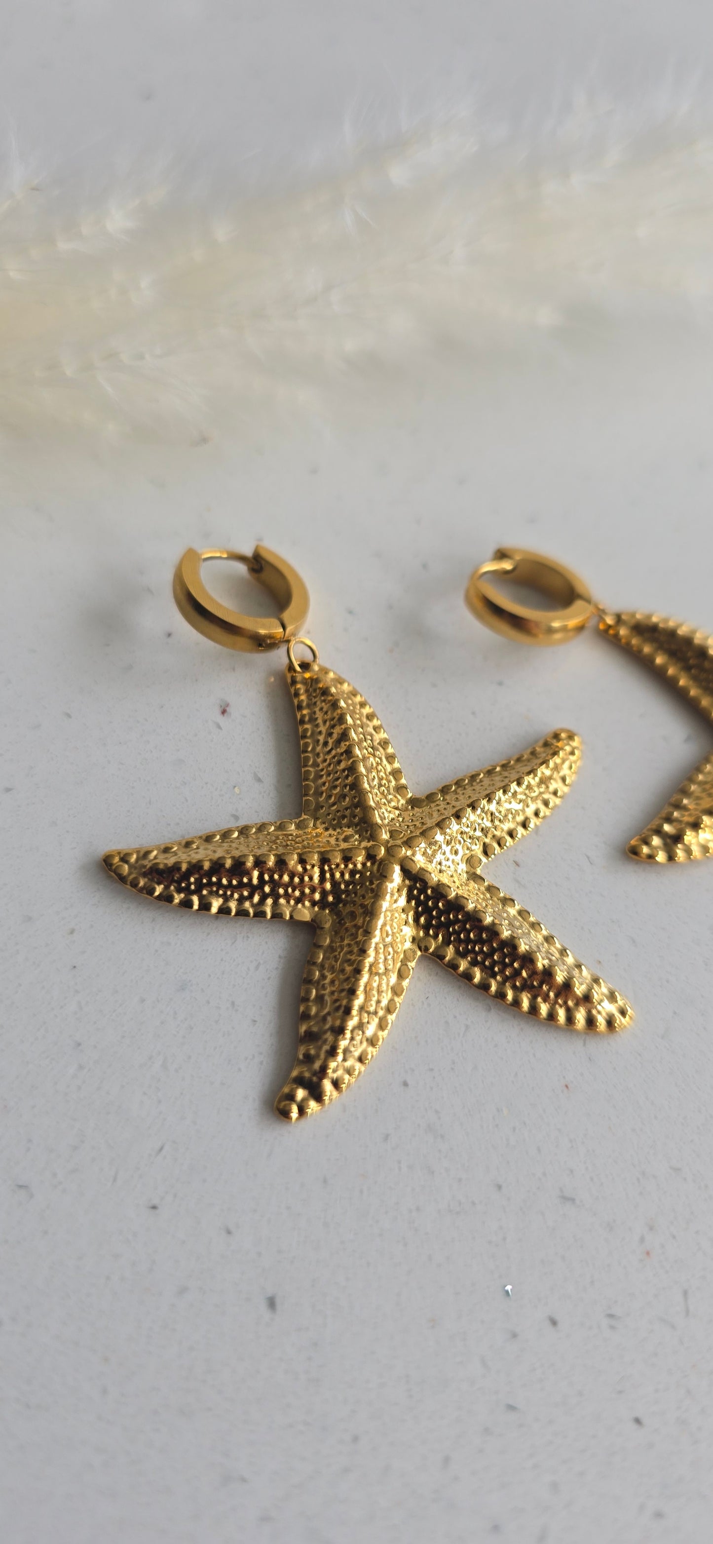 Golden Starfish Earrings