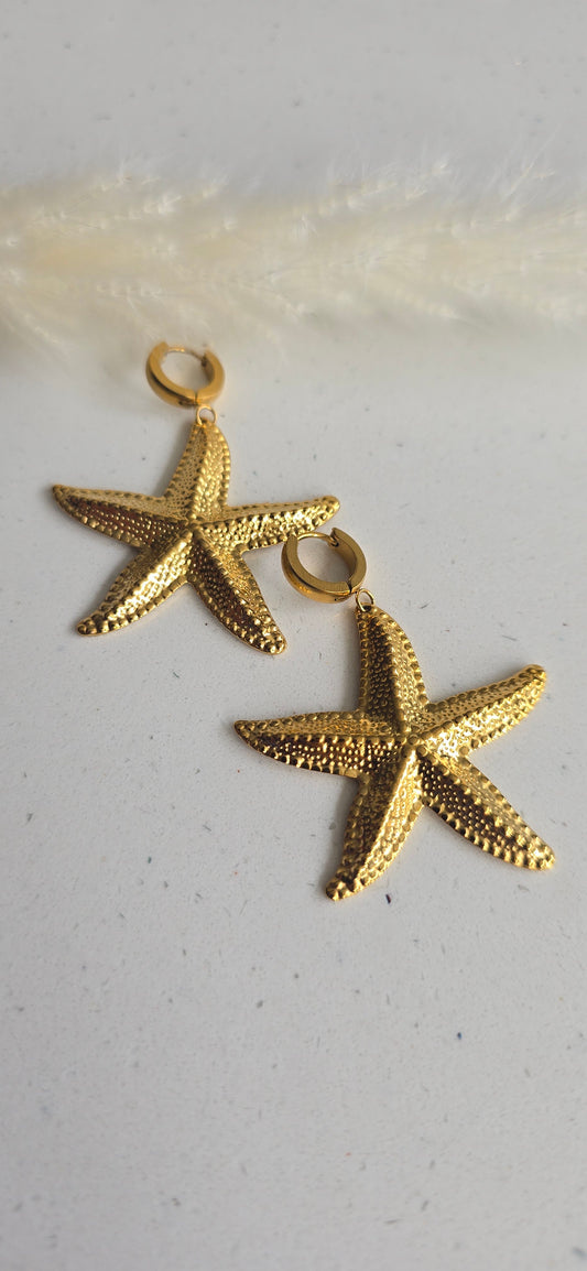 Golden Starfish Earrings