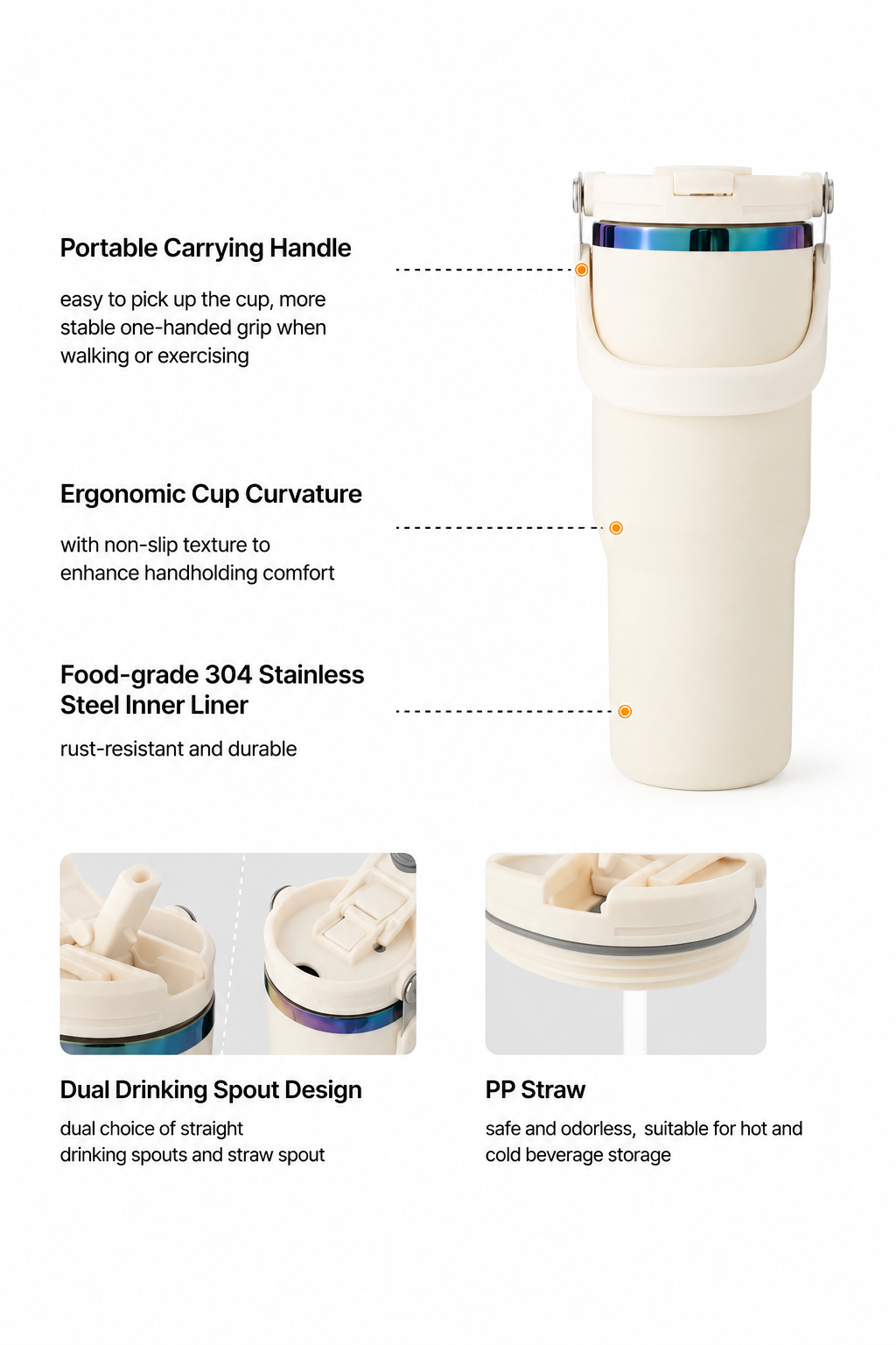 Custom 30 oz Tumbler with Handle
