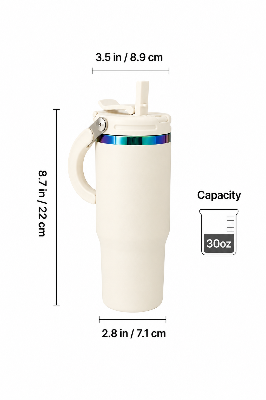 Custom 30 oz Tumbler with Handle
