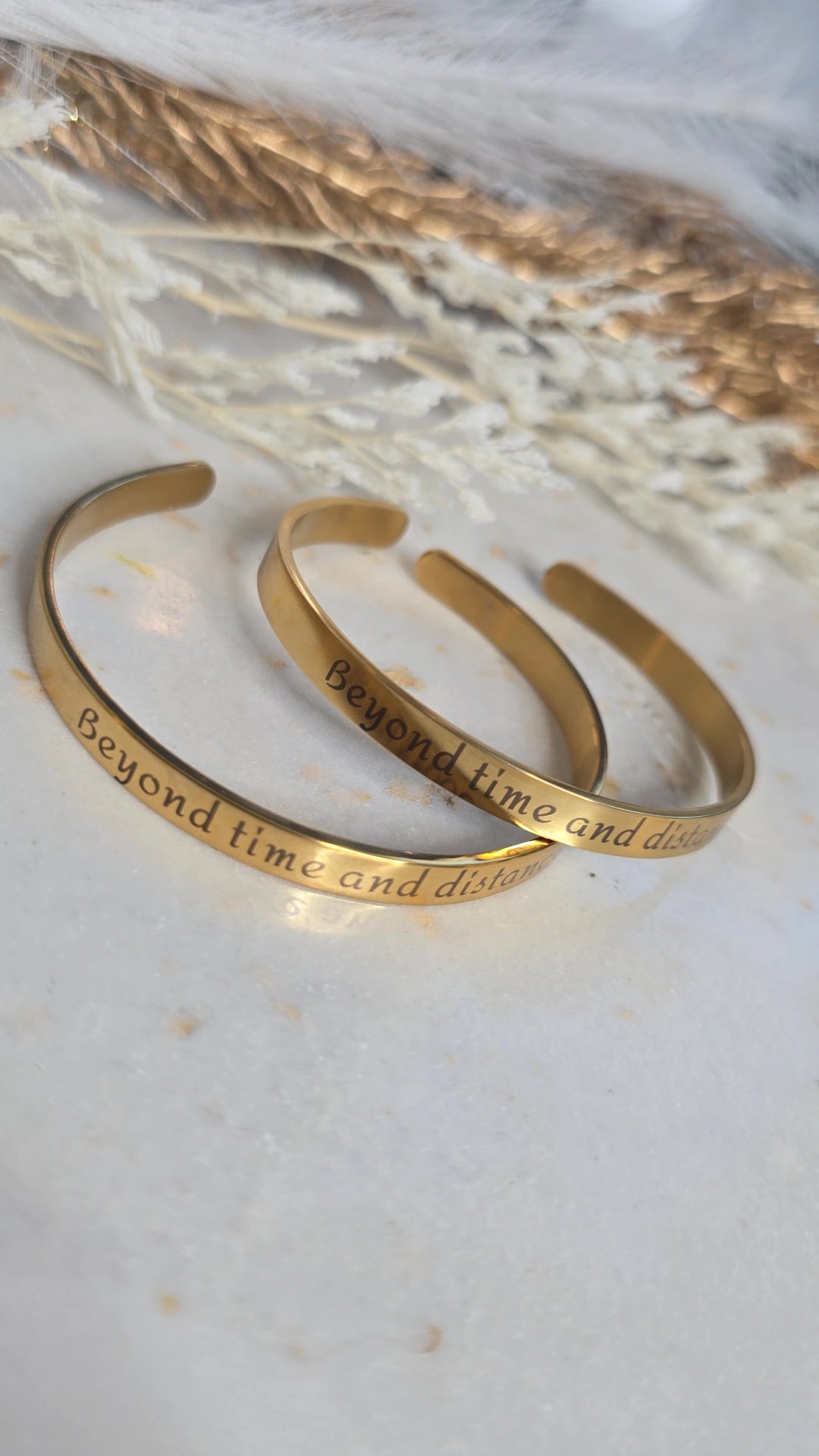 Engraved Gold Cuff Bracelet