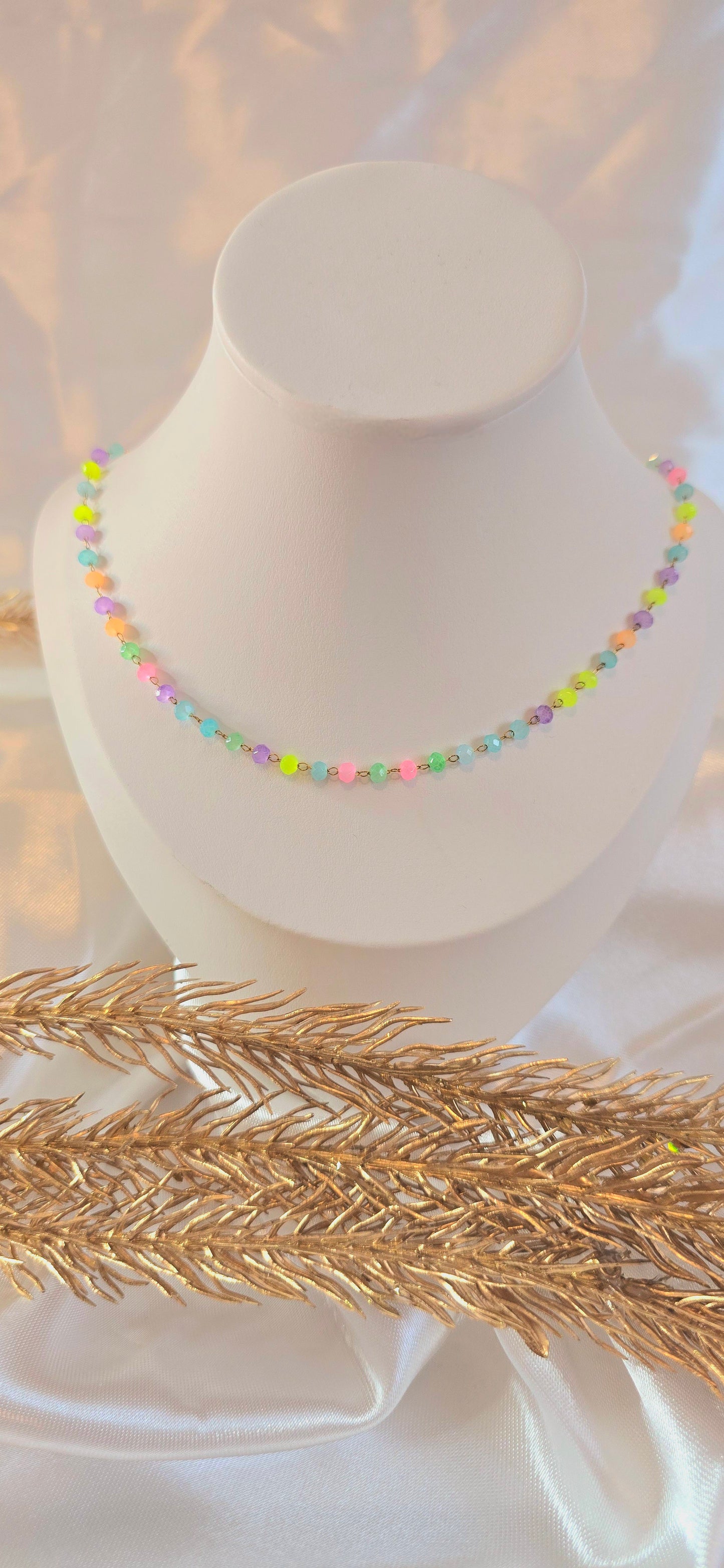 Neon Sparkle Choker Necklace