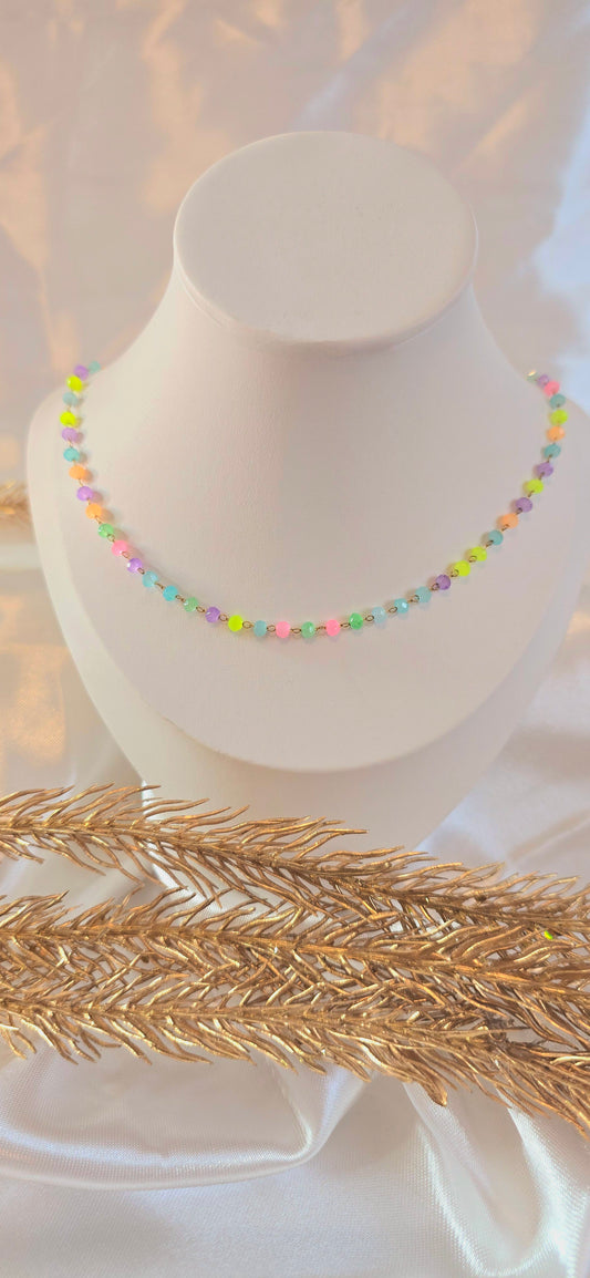 Neon Sparkle Choker Necklace