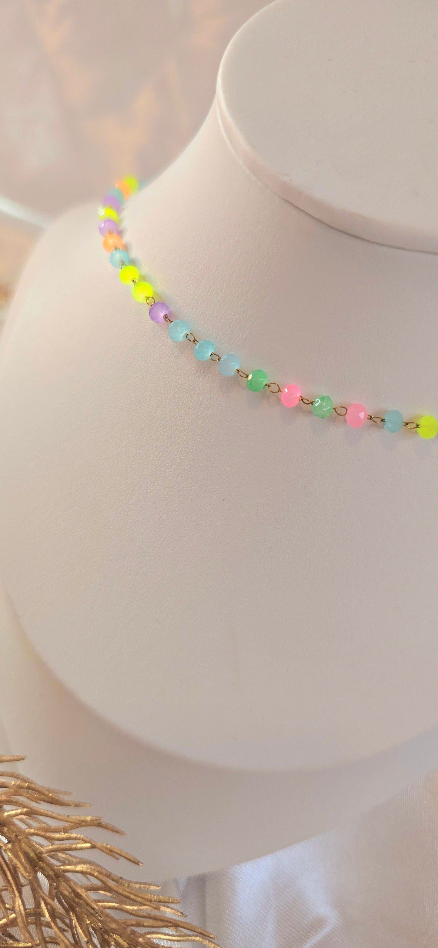 Neon Sparkle Choker Necklace