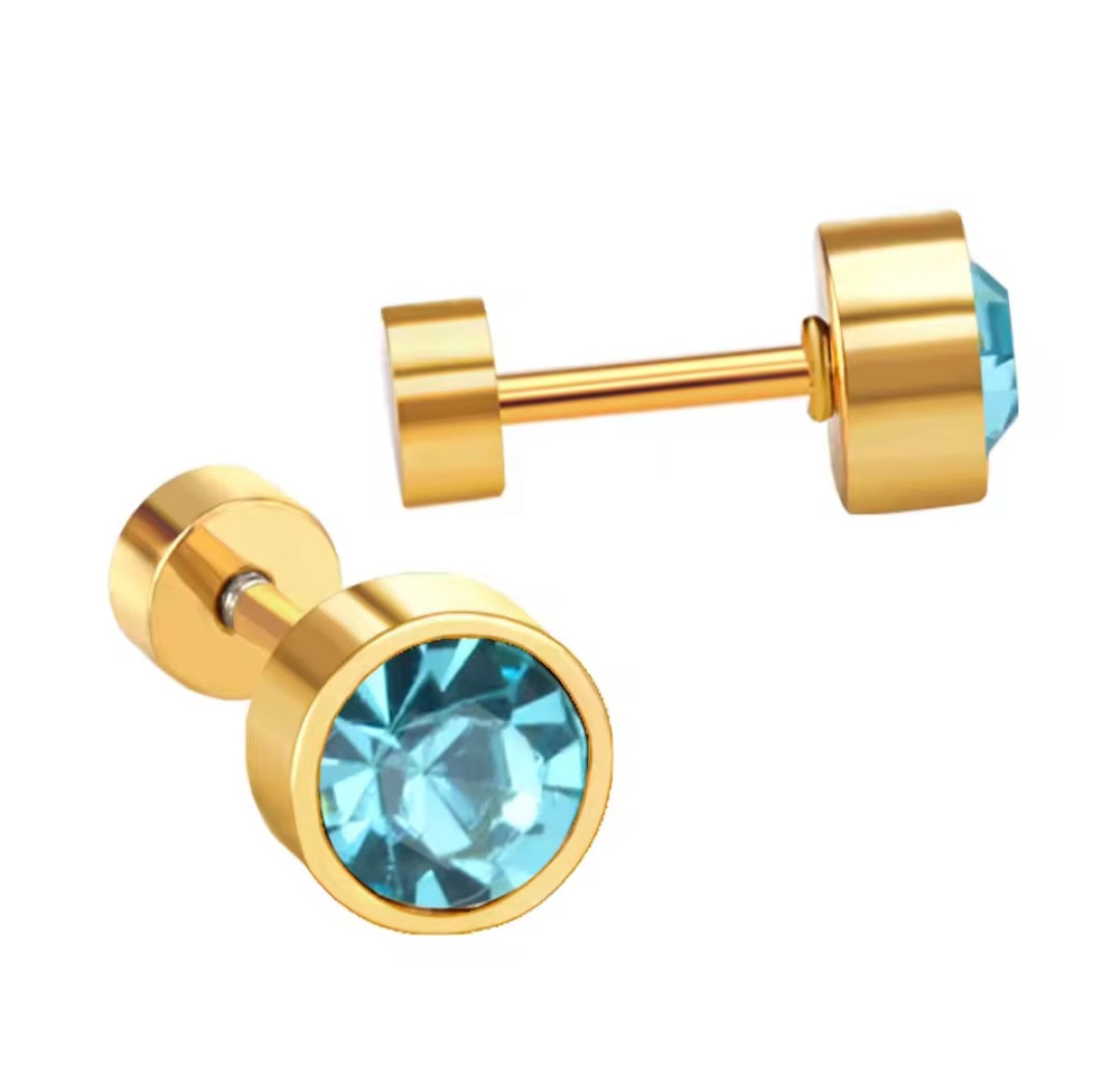 Color Gem Flat-Back Studs
