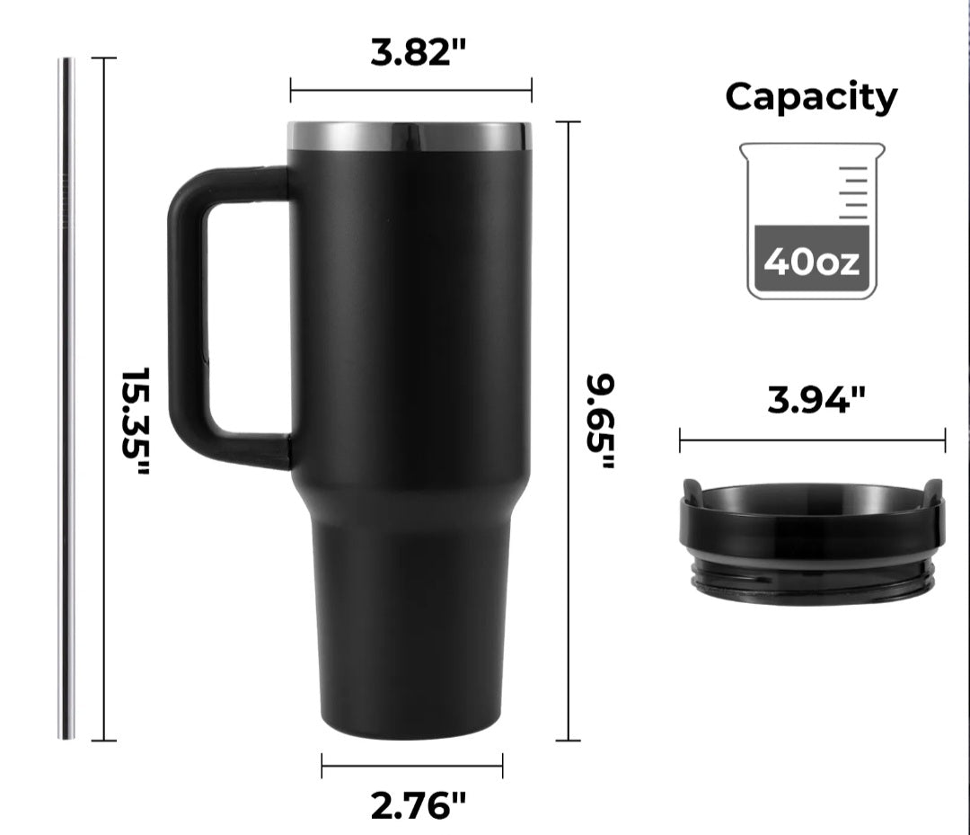 Custom Laser-Engraved Tumbler – 40 oz