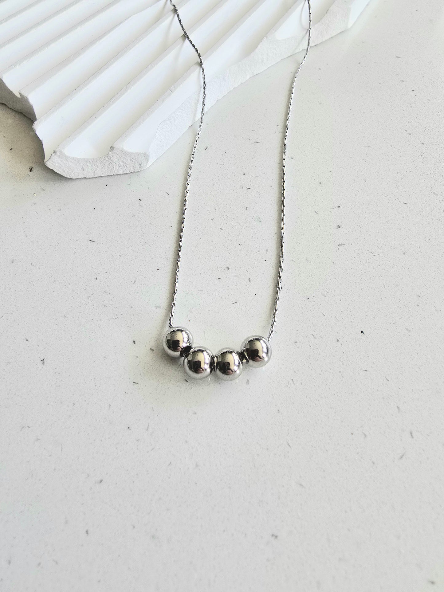 Silver Beads Necklace
