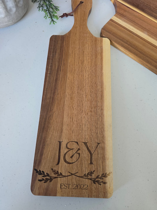 Custom Engraved Acacia Wood Serving Board