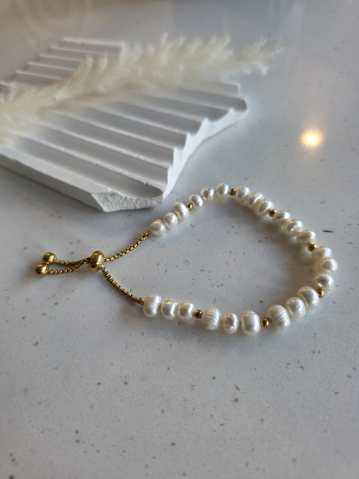 Adjustable Pearl Bracelet