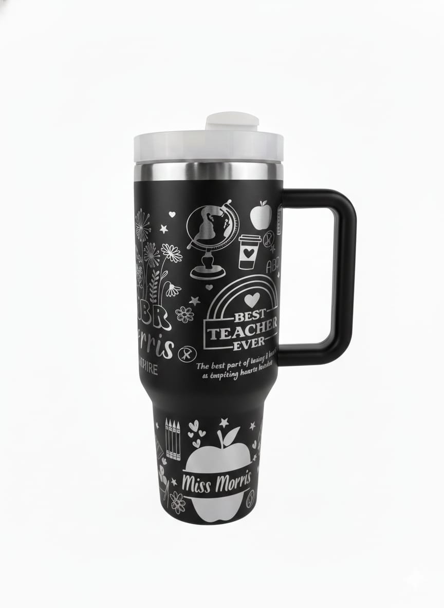 Personalized Teacher Design Stainless Steel Tumbler – 40oz