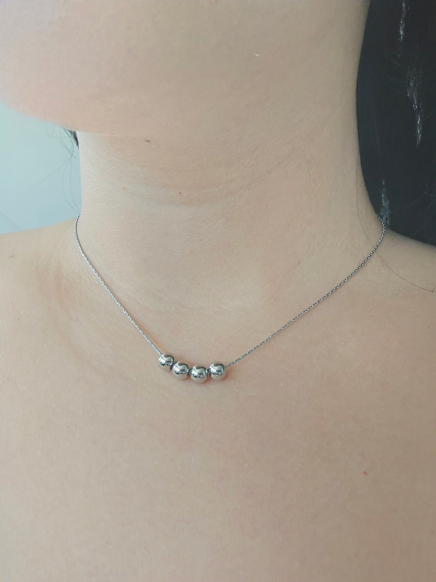 Silver Beads Necklace