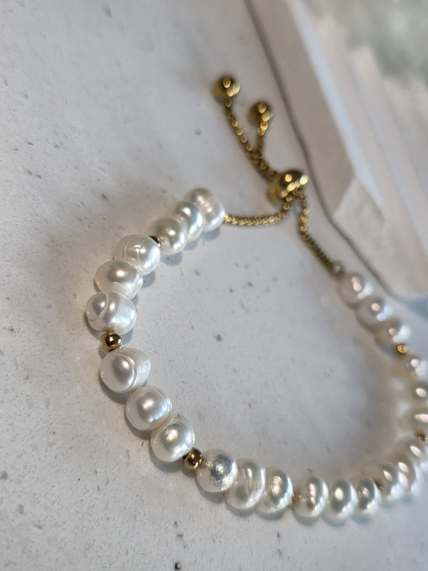 Adjustable Pearl Bracelet