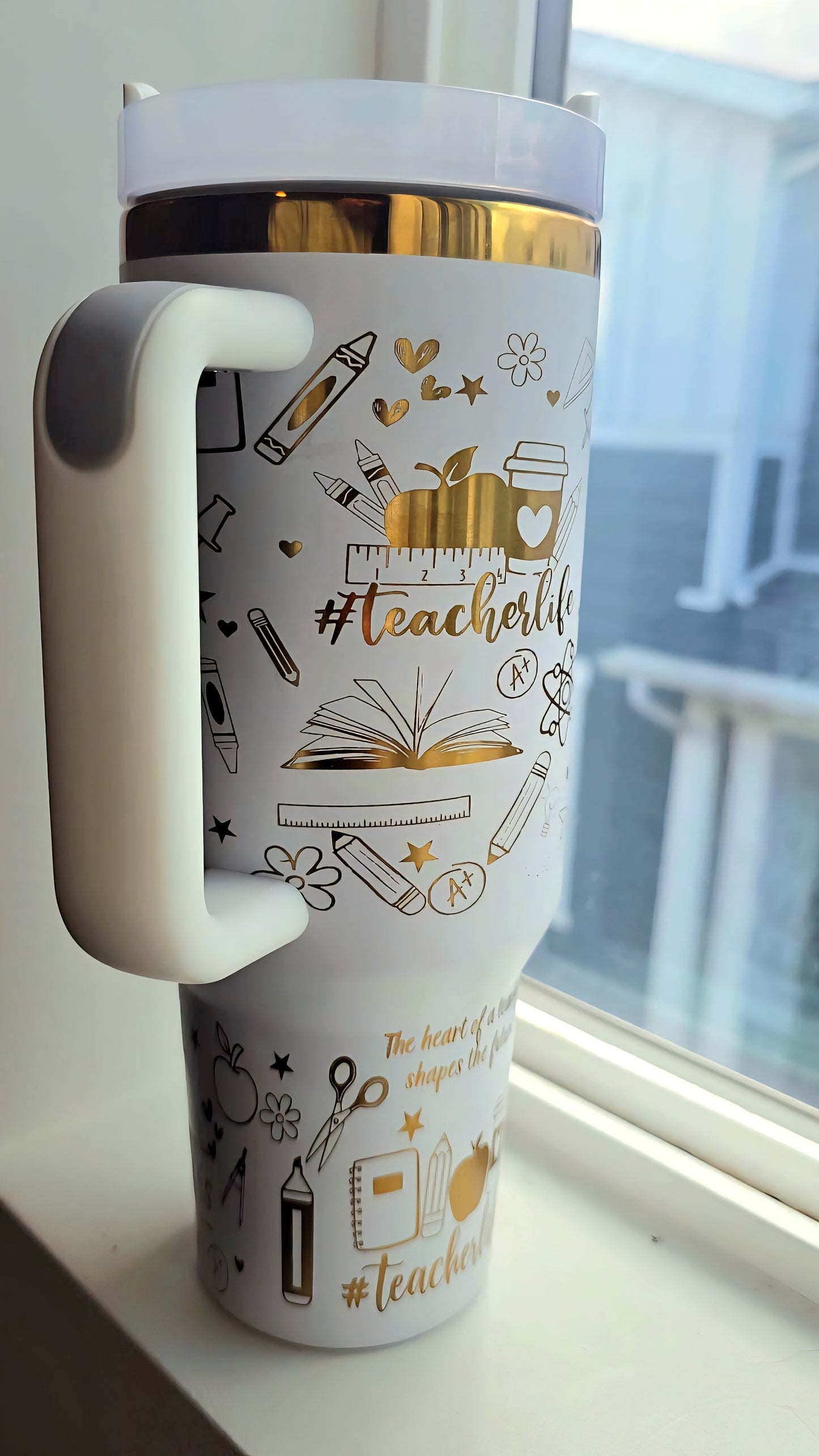 Personalized Teacher Design Stainless Steel Tumbler – 40oz