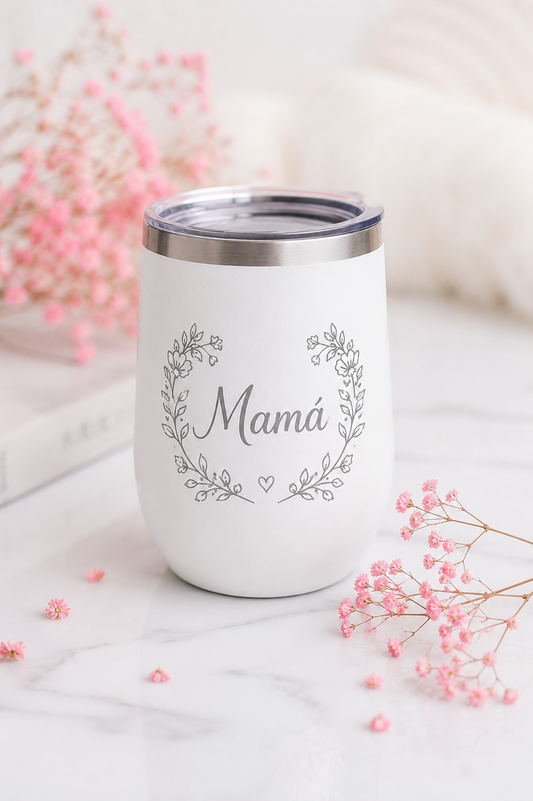 Personalized 12oz Wine Tumbler – Custom Laser Engraved Cup