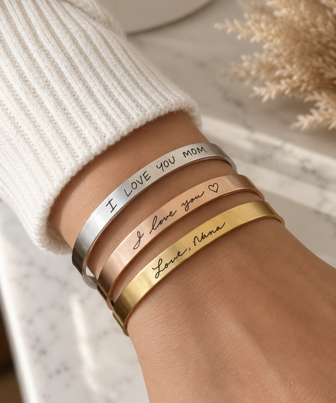Engraved Cuff Bracelet