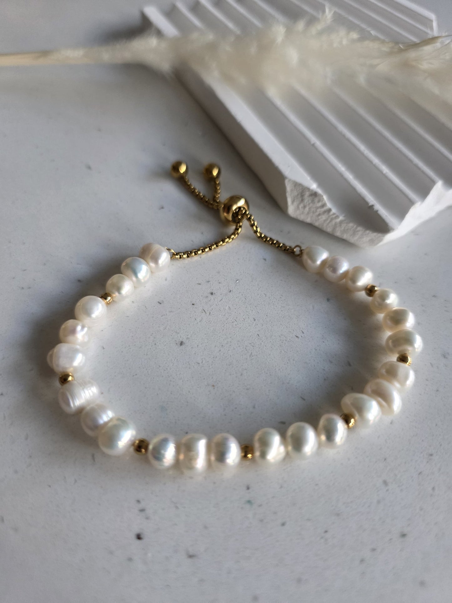 Adjustable Pearl Bracelet